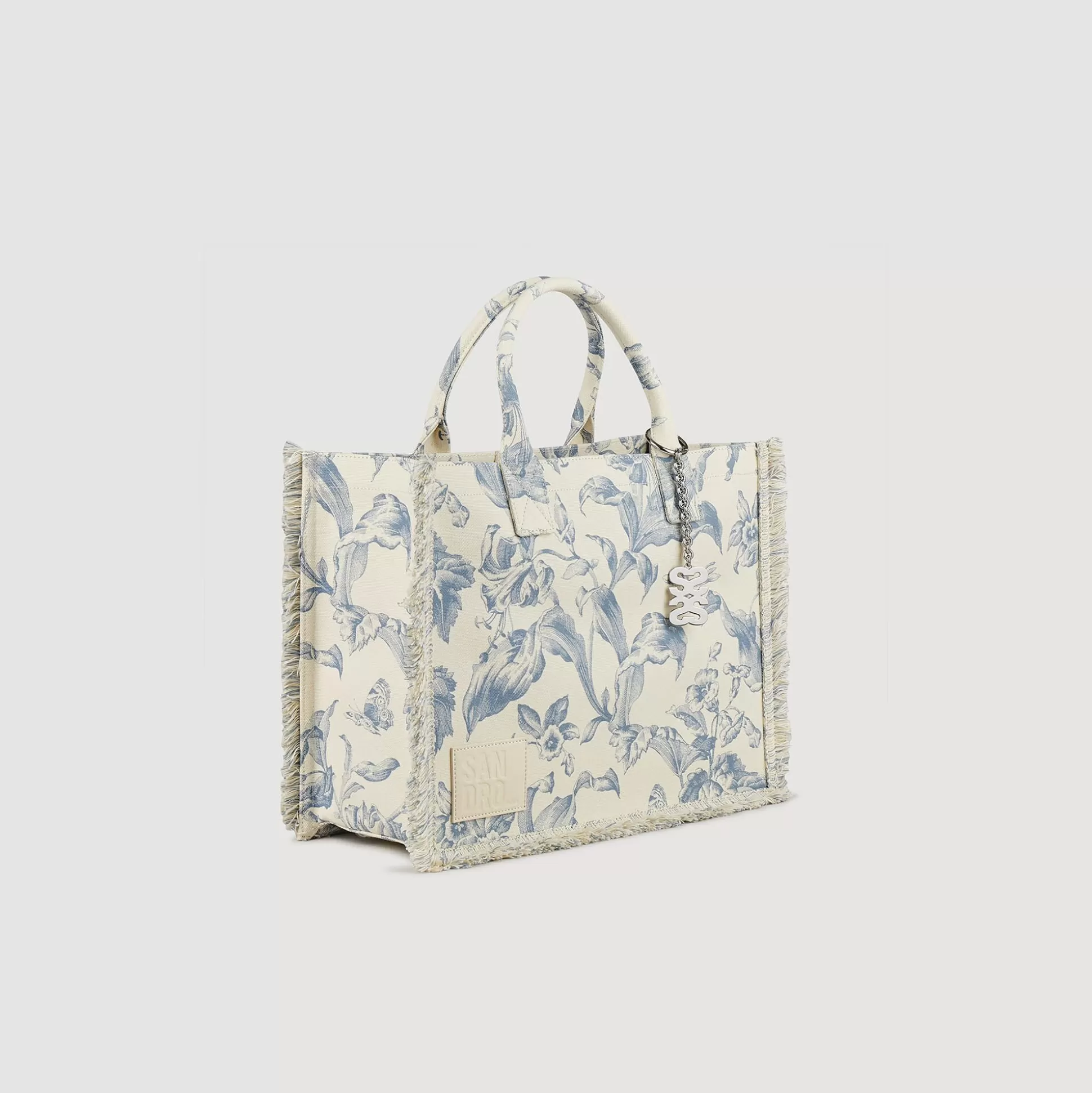 Mujer Sandro Paris Bolsos Tote<Bolso Kasbah De Toile De Jouy