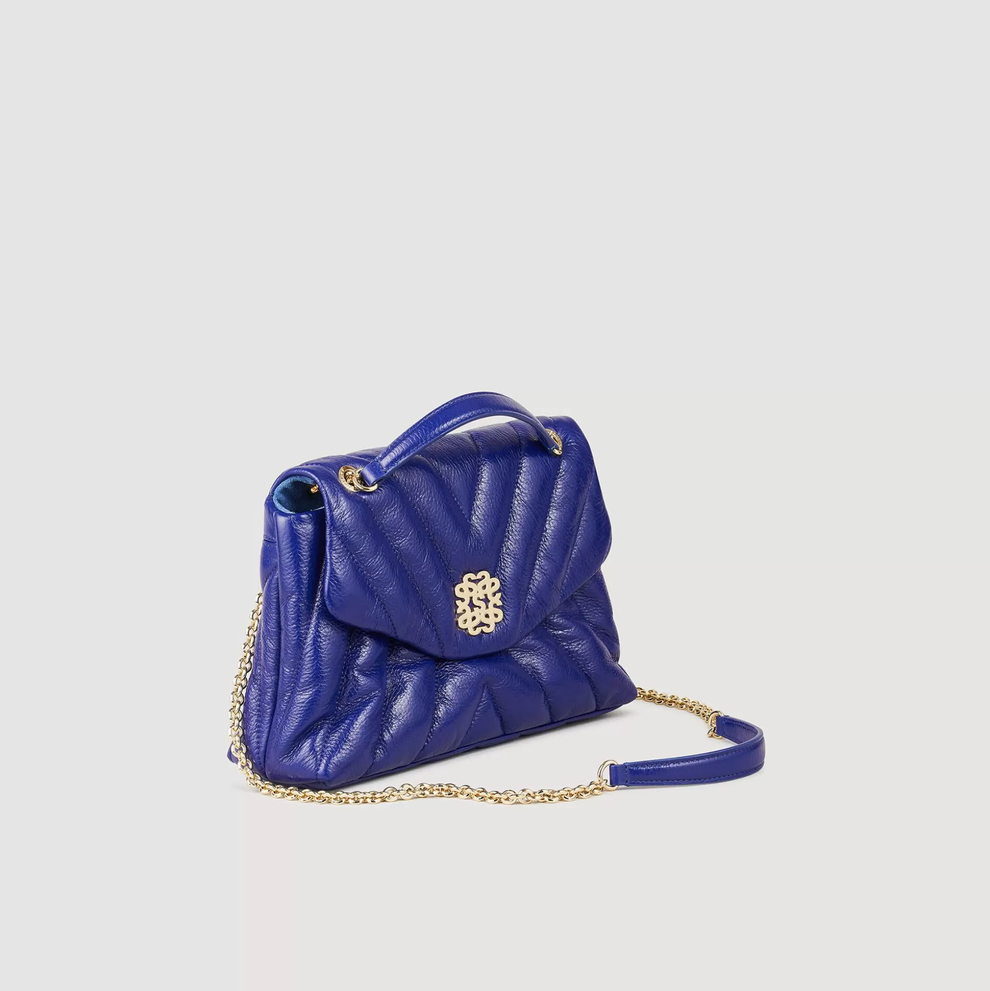 Mujer Sandro Paris Bolsos De Hombro<Bolso Mila De Cuero Granulado Acolchado