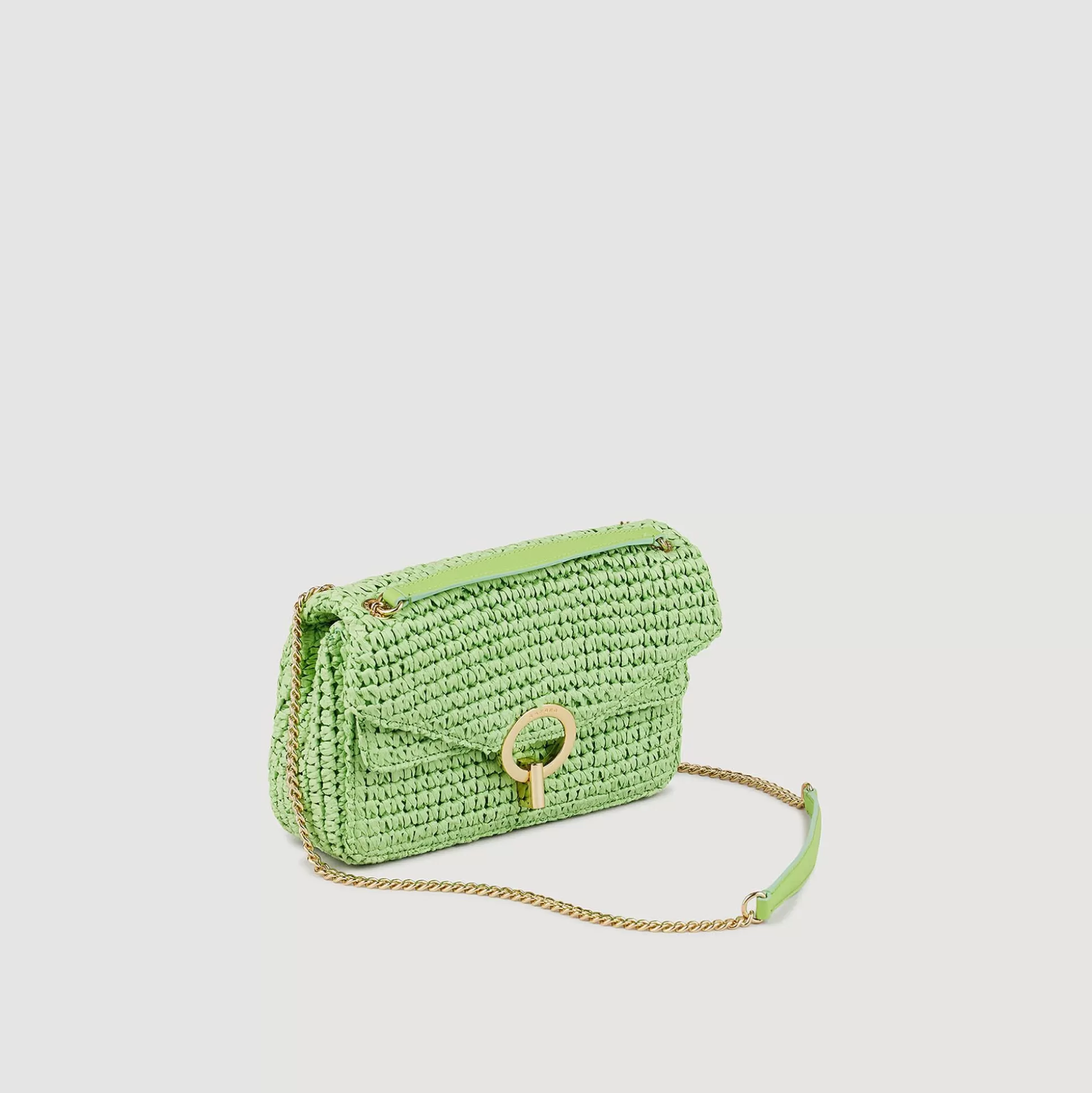 Mujer Sandro Paris Bolsos De Hombro<Bolso Yza De Rafia