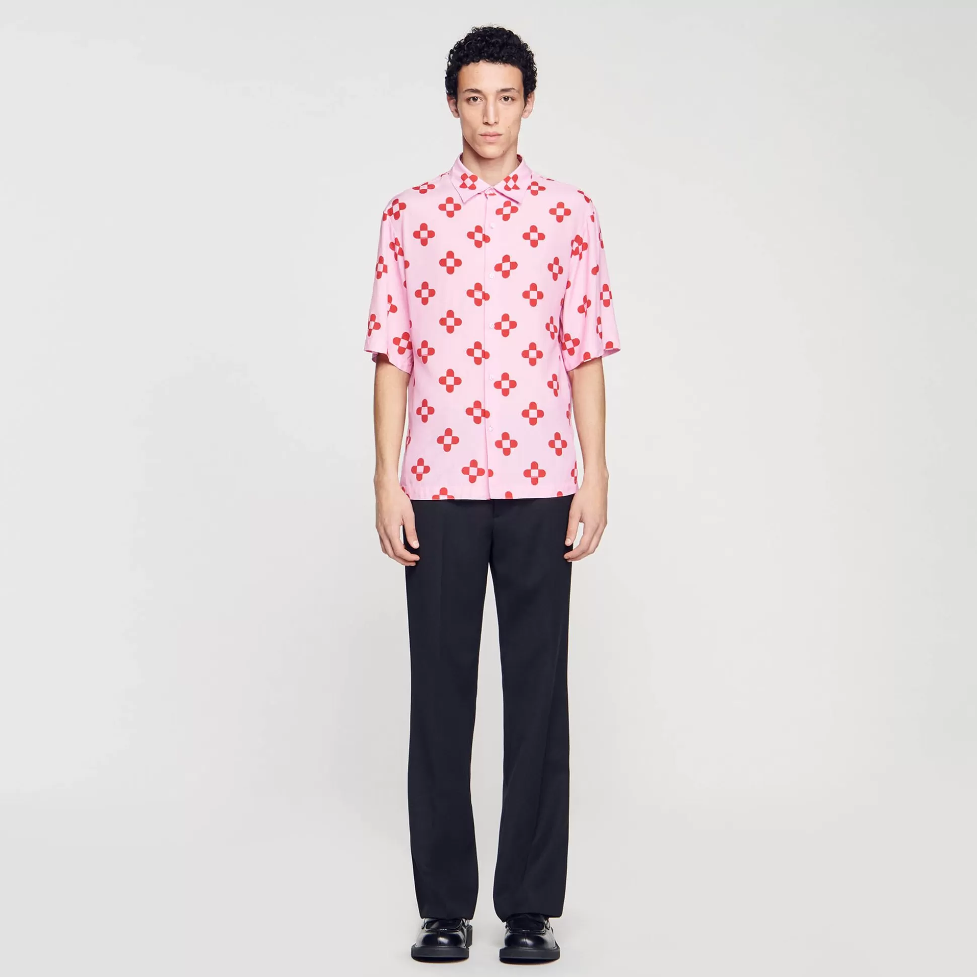 Hombre Sandro Paris Camisas<Camisa De Manga Corta Cross Flower