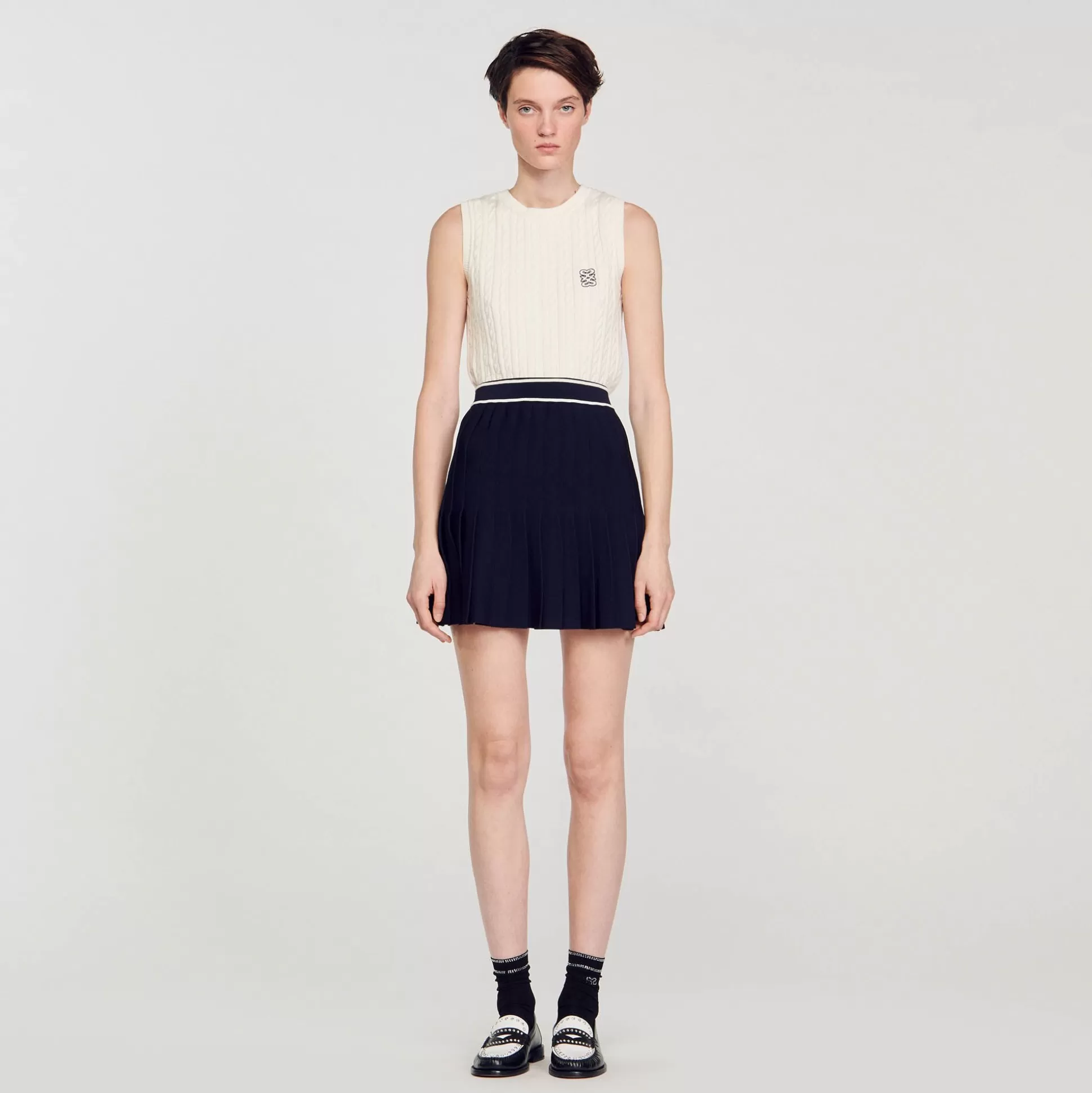 Mujer Sandro Paris Faldas & Shorts<Falda Corta Plisada