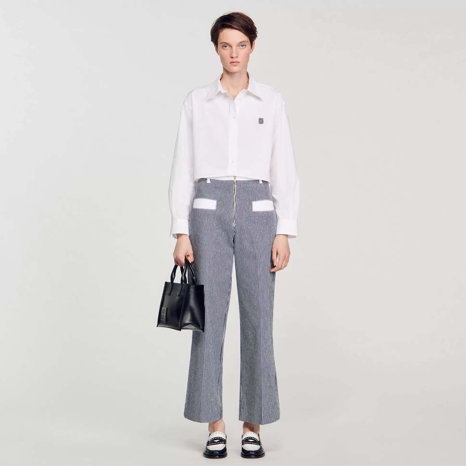 Mujer Sandro Paris Vaqueros<Pantalon A Rayas