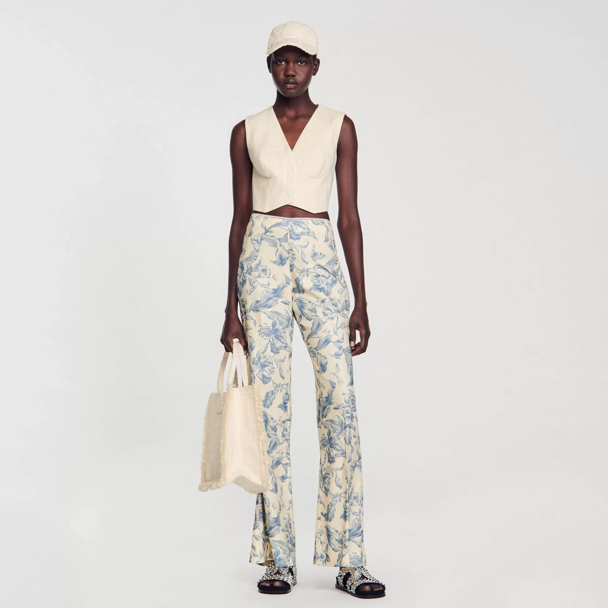 Mujer Sandro Paris Conjuntos<Pantalon Con Estampado De Flores