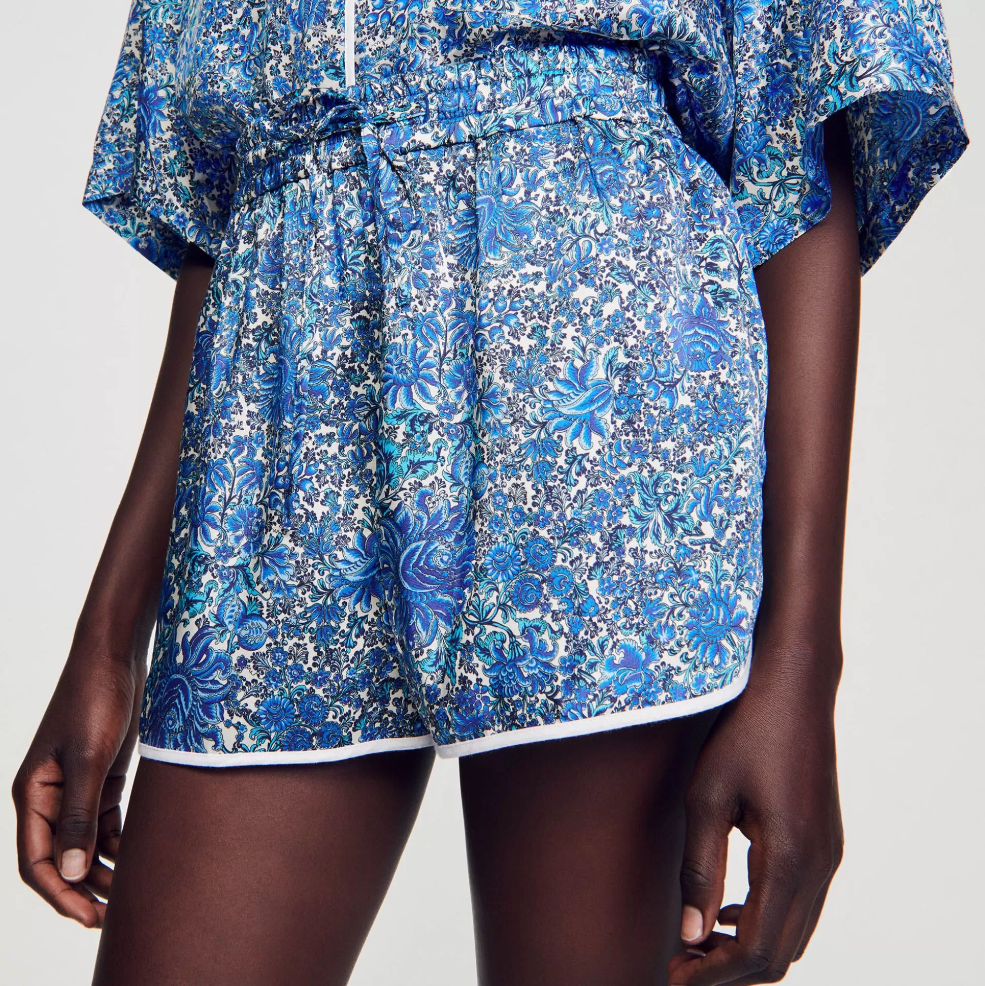 Mujer Sandro Paris Conjuntos<Pantalon Corto Con Estampado De Flores