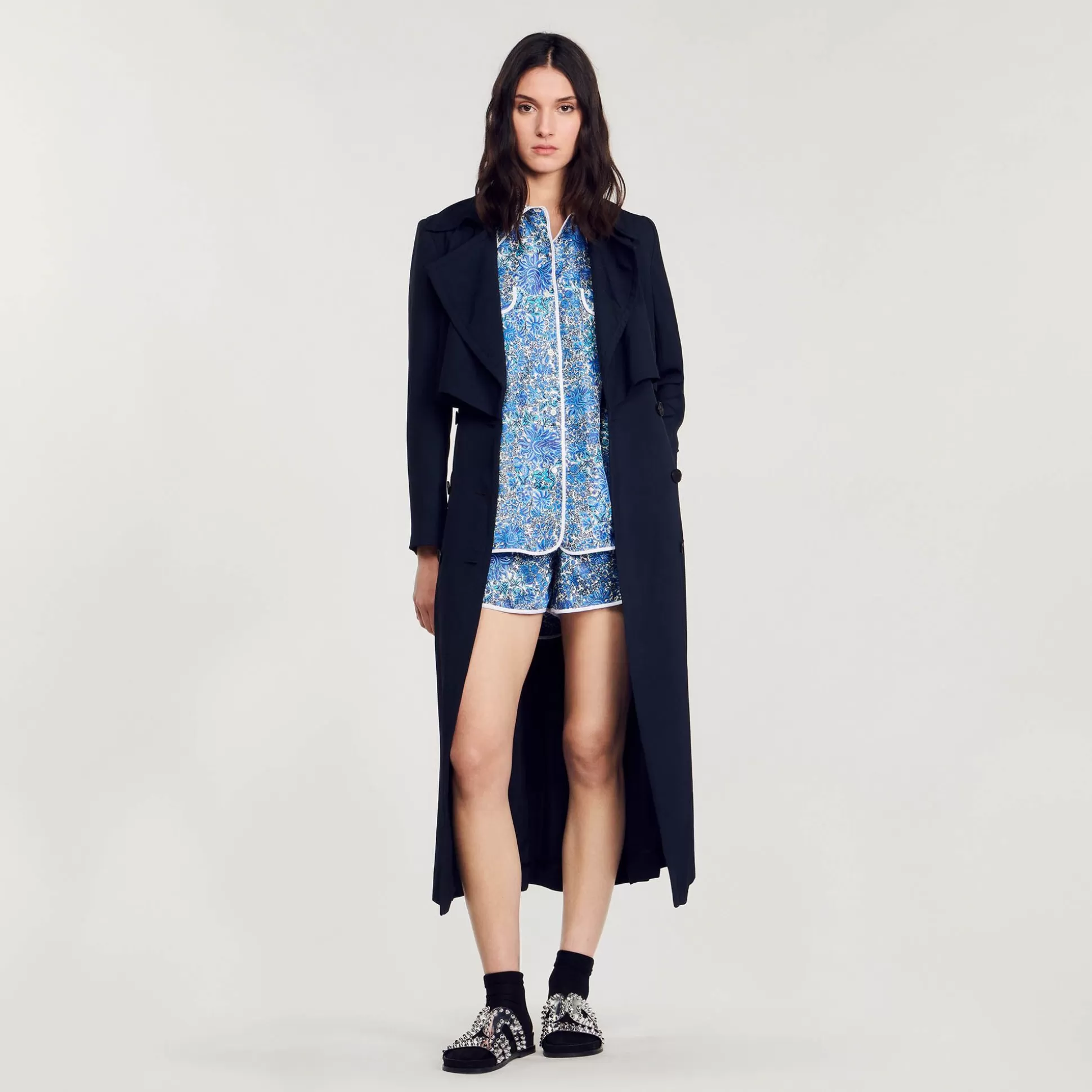 Mujer Sandro Paris Conjuntos<Pantalon Corto Con Estampado De Flores