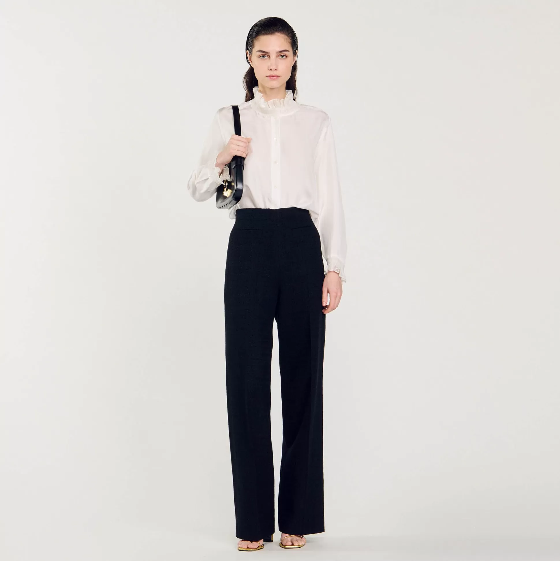 Mujer Sandro Paris Pantalones<Pantalon De Tweed