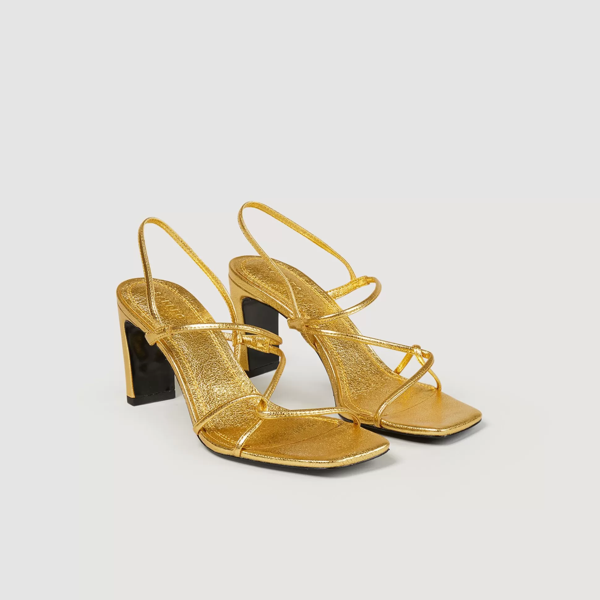 Mujer Sandro Paris Sandalias<Sandalias De Piel Repujada