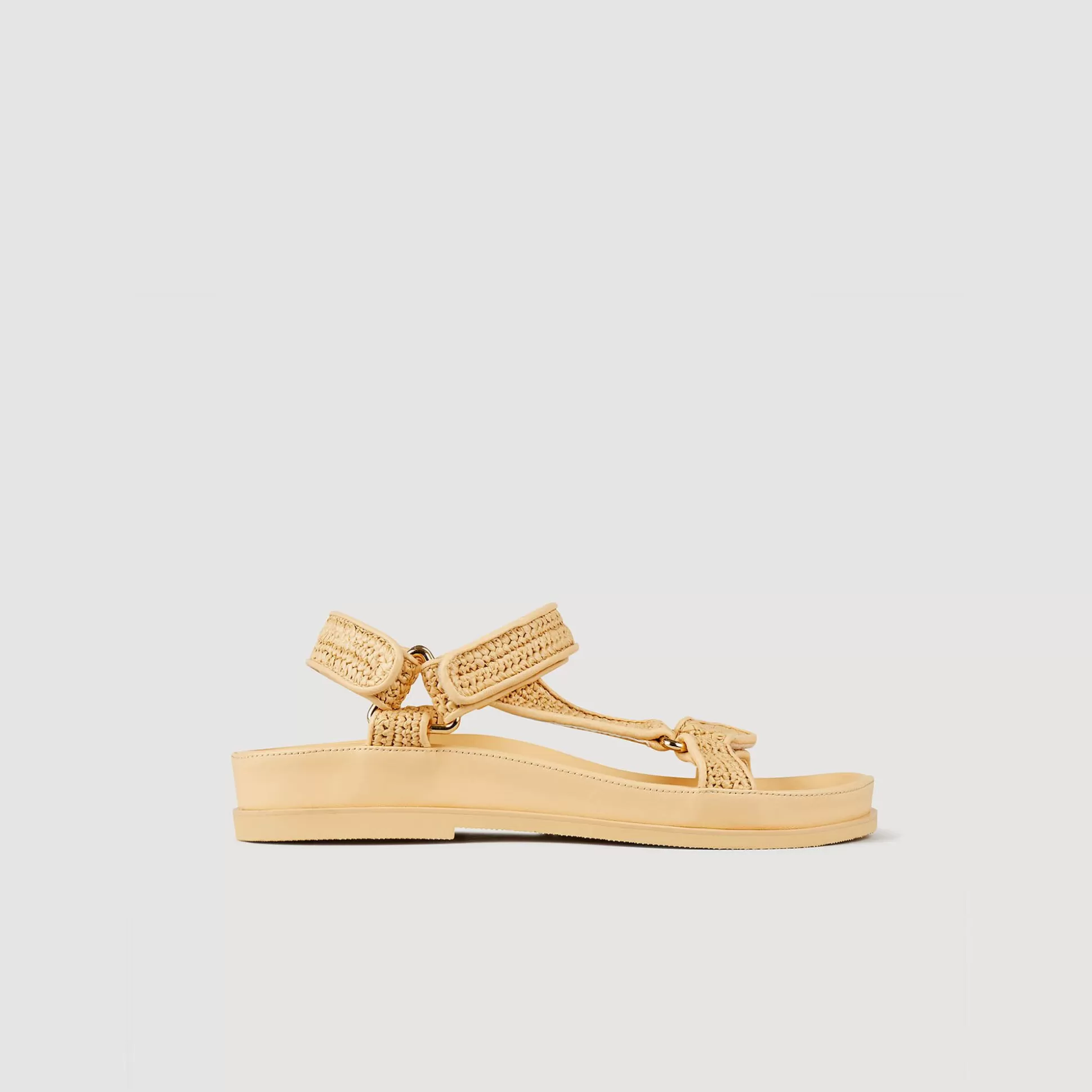 Mujer Sandro Paris Sandalias<Sandalias Planas De Rafia