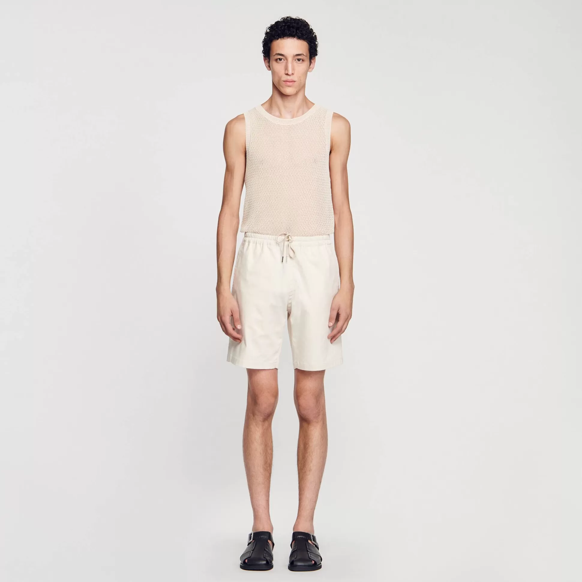 Hombre Sandro Paris Pantalones & Bermudas<Short De Algodon