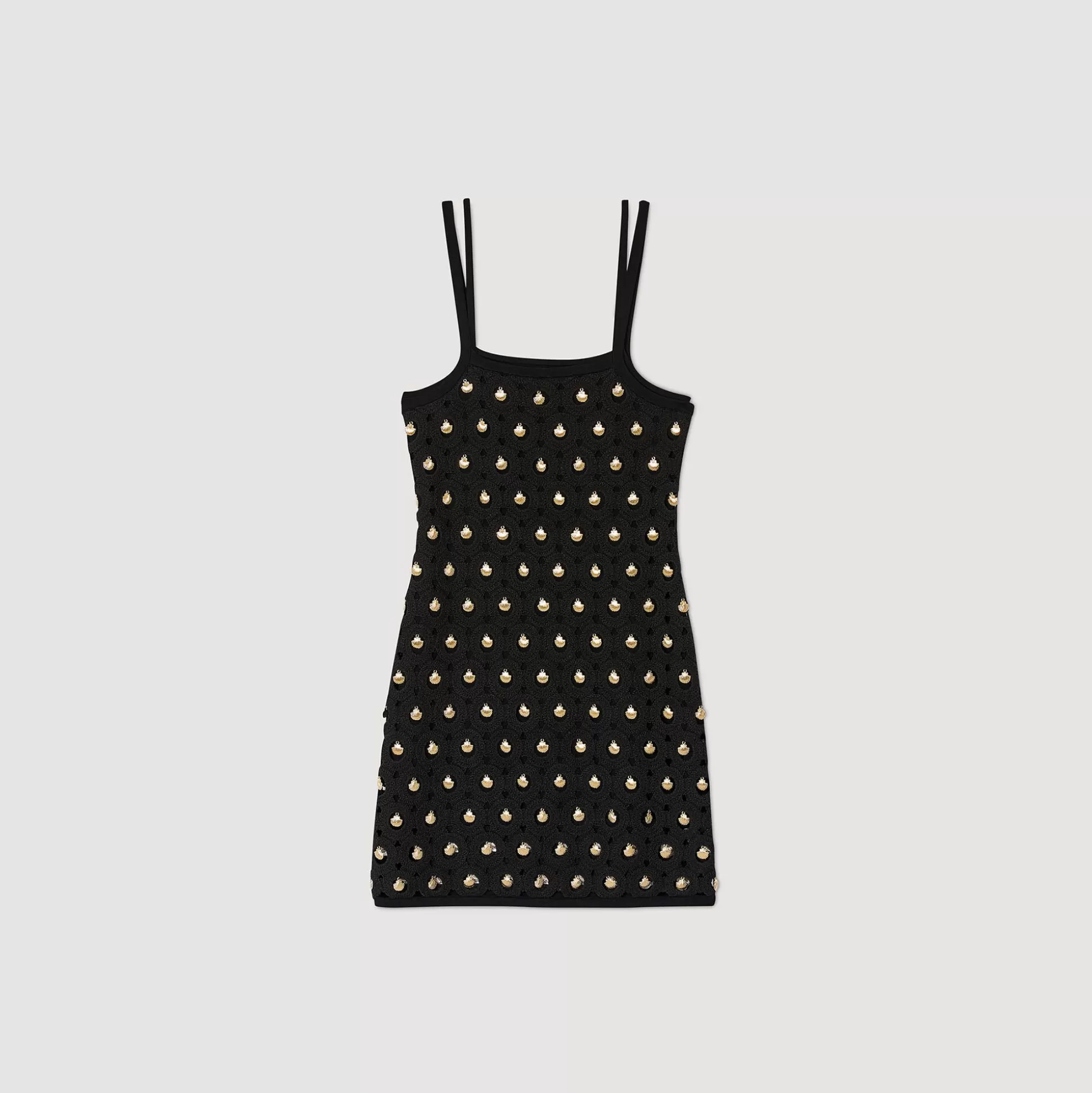 Mujer Sandro Paris Vestidos<Vestido Corto Con Borlas De Conchas